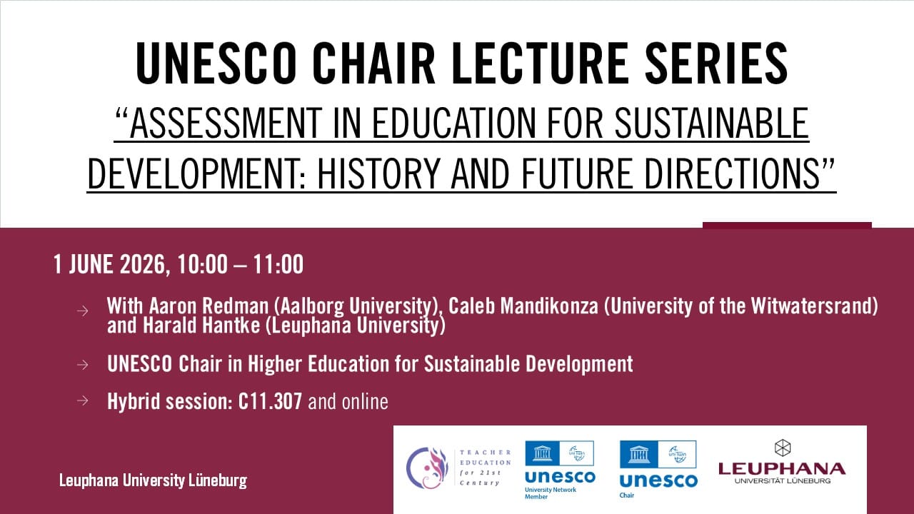 UNESCO Chair Lecture Series: Aaron Redman and Caleb Mandikonza on “Assessment in Education for Sustainable Development: History and Future Directions”